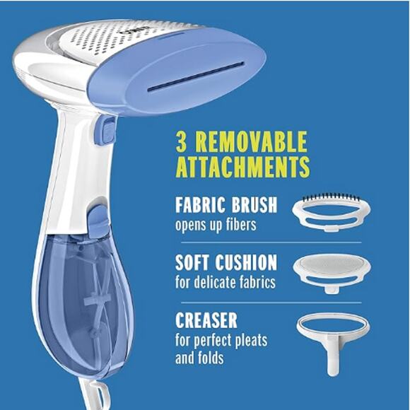 BRAND NEW- Conair Handheld Garment Steamer for Clothes, Portable-White/Blue - Picture 2 of 5